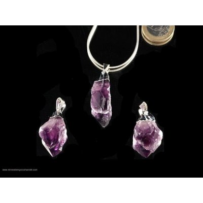 Amestista pendente cristallo - argento