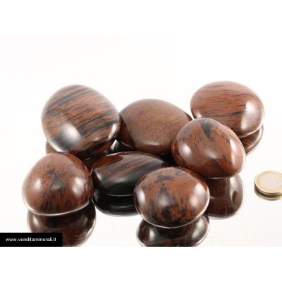 Ciottoli di ossidiana mogano - 0,5 kg