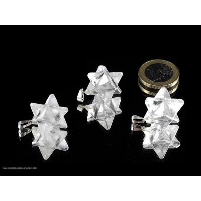 Ciondolo Merkaba in cristallo di rocca