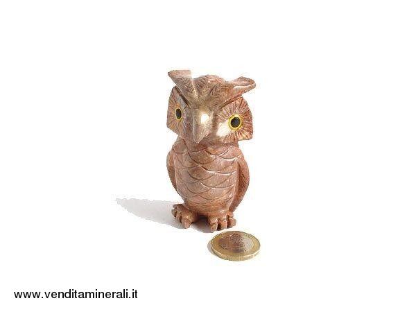 Gufo in marmo naturale