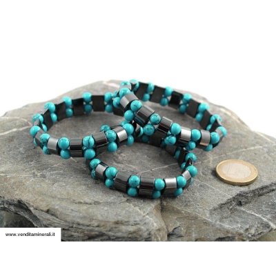Braccialetto di Ematite - Turchese