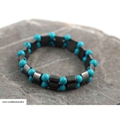 Braccialetto di Ematite - Turchese