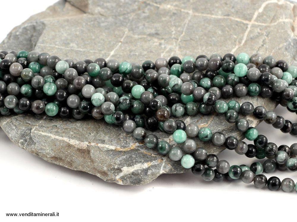 Filo catena di smeraldo da 8 mm