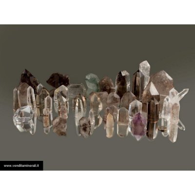 Lotto di 41 pezzi di cristalli di roccia lucidati - Madagascar