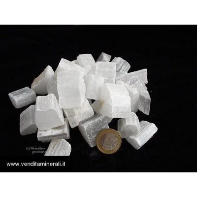 Selenite - piccole pietre grezze (2-5 cm) - 1 kg