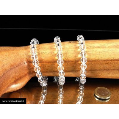 Bracciale sfaccettato in cristallo di rocca