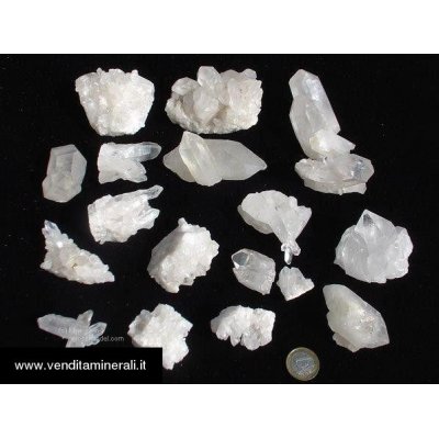 Agglomerati di cristallo di rocca B-Qual. 1 kg