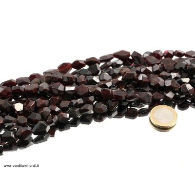 Filo di catena di cristallo color granato