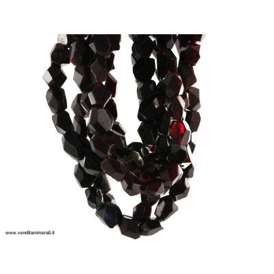 Filo di catena di cristallo color granato