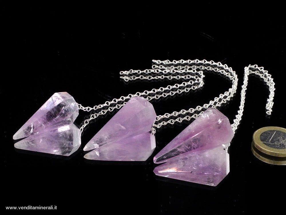Ametista pendolo - argento