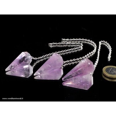 Ametista pendolo - argento