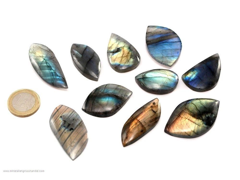 Cabochon labradorite a forma libera  - 10 pezzi