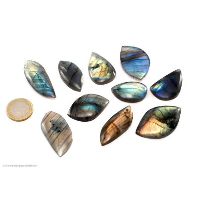 Cabochon labradorite a forma libera - 10 pezzi