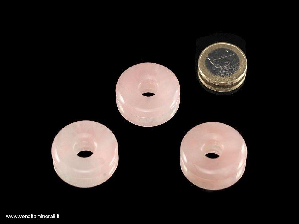 Quarzo rosa a forma di ciambella - 30 mm