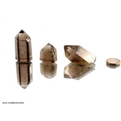 Quarzo fume' con rutilo- 3 pezzi