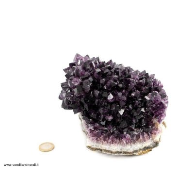 Ametista riccio con colorazione viola intensa e scura