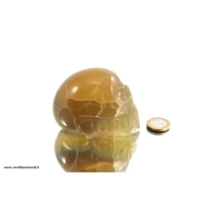 Teschio di cristallo in Fluoruro soffiato a pioggia