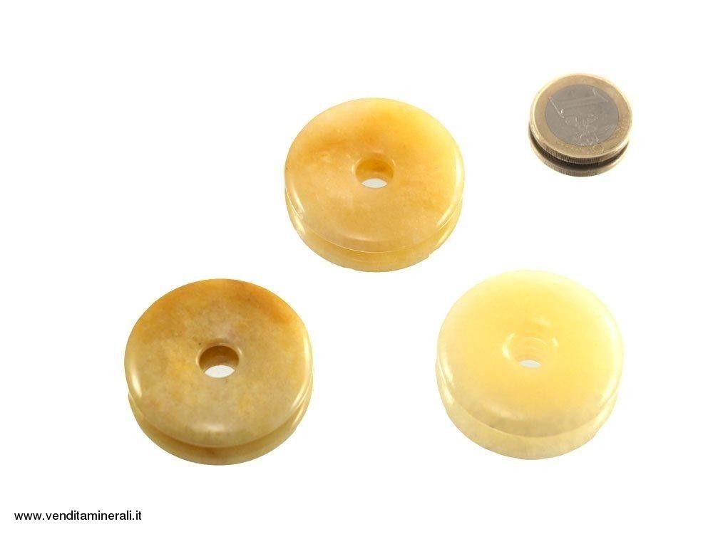 Calcite gialla a forma di ciambella - 40 mm