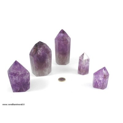 Ametista punte di cristallo lucidate - 0,5 kg