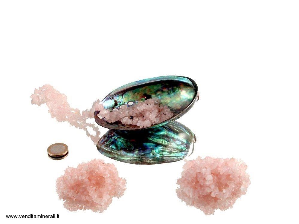 Catena di schegge di quarzo rosa lunga