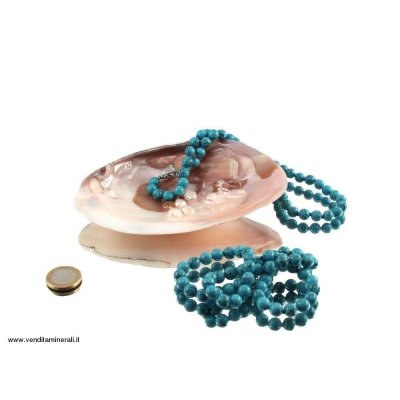 Catena a sfera turchese 8 mm / 50 cm
