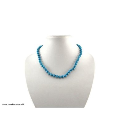 Catena a sfera turchese 8 mm / 50 cm