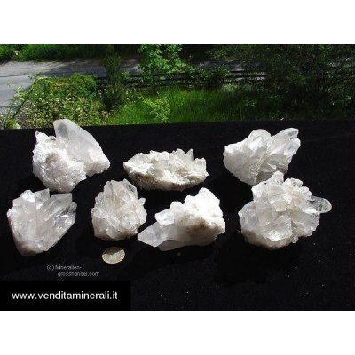 Agglomerato di cristallo di rocca qualita' A/B - medio 1 kg