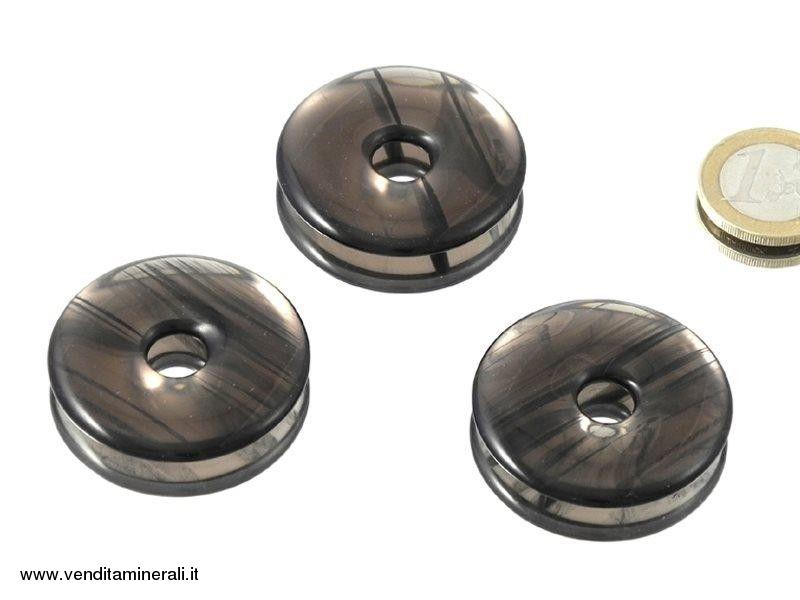 Lamelle d'ossidiana a forma di ciambella - 40 mm