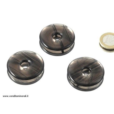 Lamelle d'ossidiana a forma di ciambella - 40 mm