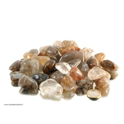 Pietre burrattate multicolore al quarzo rutilato da 0,5 kg