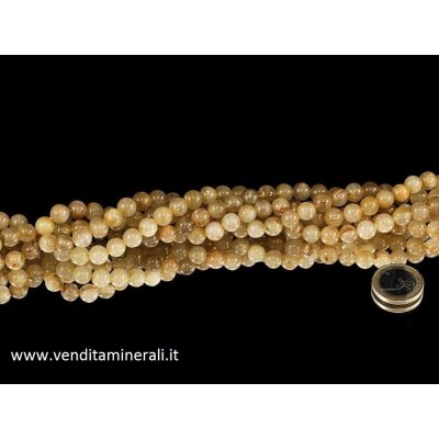 Collana di quarzo rutilo da 8 mm