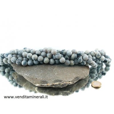 Collana di agata dendritica con pietre da 12 mm di diametro