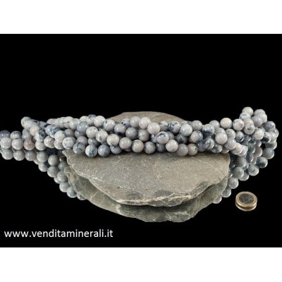 Collana di agata dendritica con pietre da 12 mm di diametro