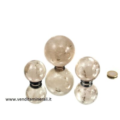 Sfere di quarzo fume' - 3 pezzi
