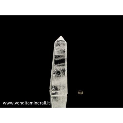 Obelisco in cristallo di rocca - circa 23,5 cm