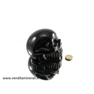 Teschio di cristallo - ossidiana di lamella