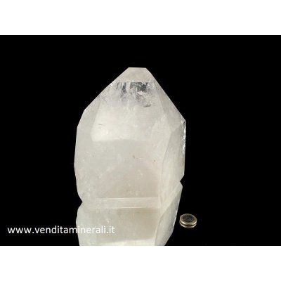 Cristallo di rocca con impronta