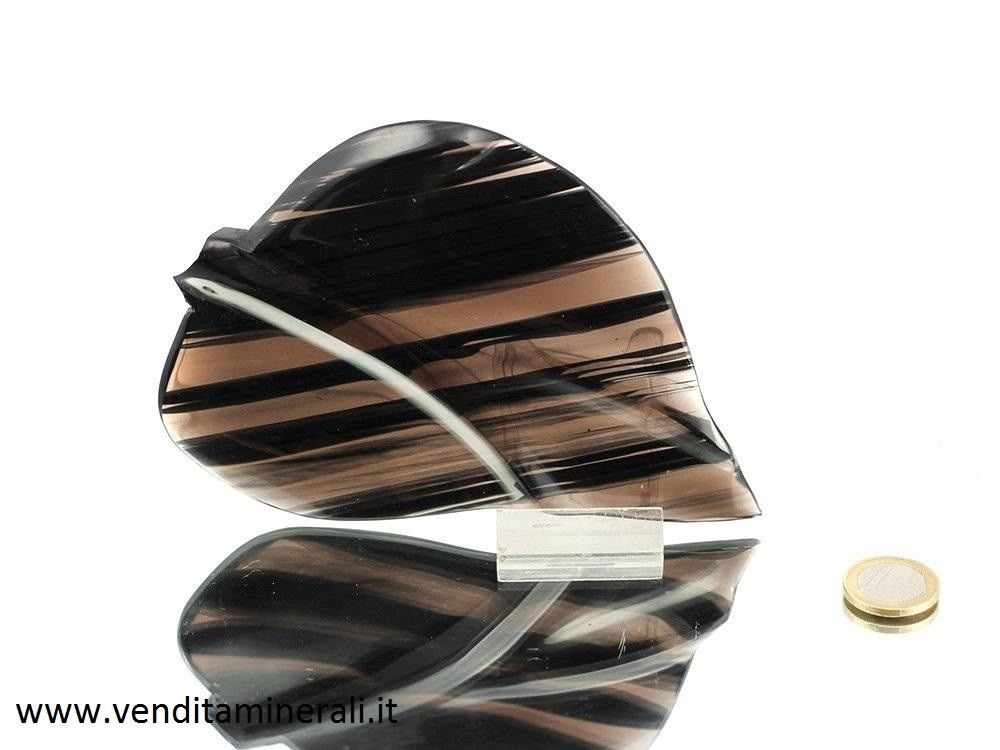 Ossidiana di stecca - forma di foglia