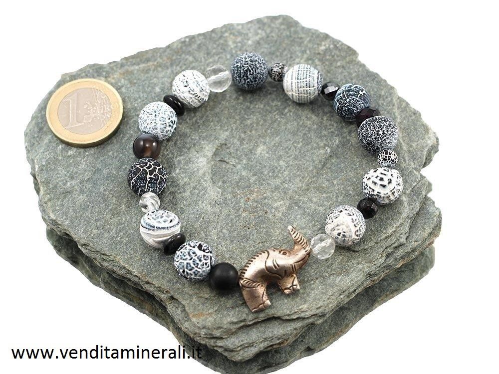 Bracciale con pietre in agata strass