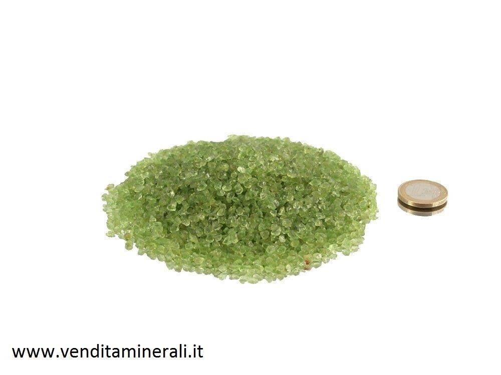 Pietre burattate color oliva - 0,25 kg