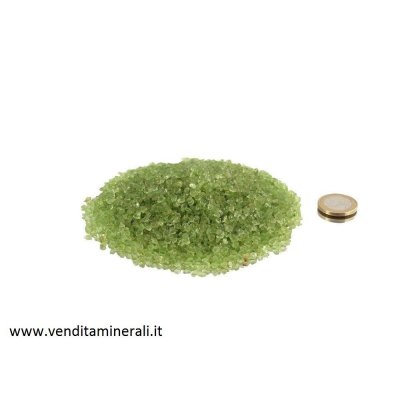 Pietre burattate color oliva - 0,25 kg