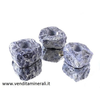 Portalume in vetro di sodalite