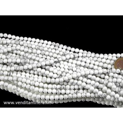 Collana con sfere di magnesite da 6 mm di diametro