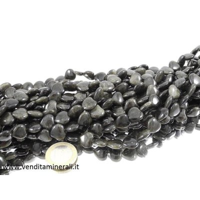 Collana di ossidiana color oro