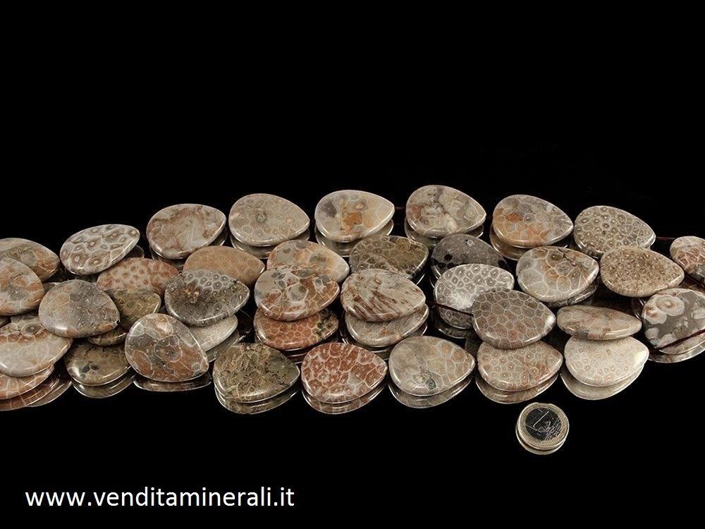 Collana di corallo fossile formato XL