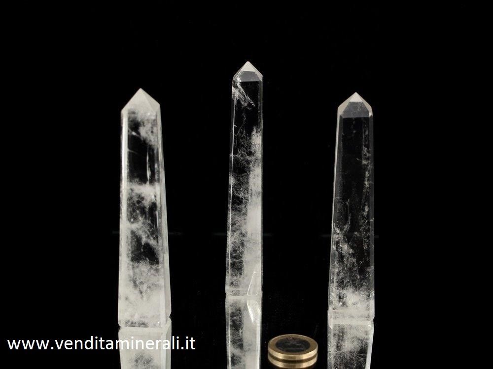 Obelisco di cristallo di rocca Extra - 0,25 kg