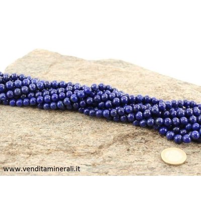 Collana di lapislazzuli con sfere da 8 mm di diametro
