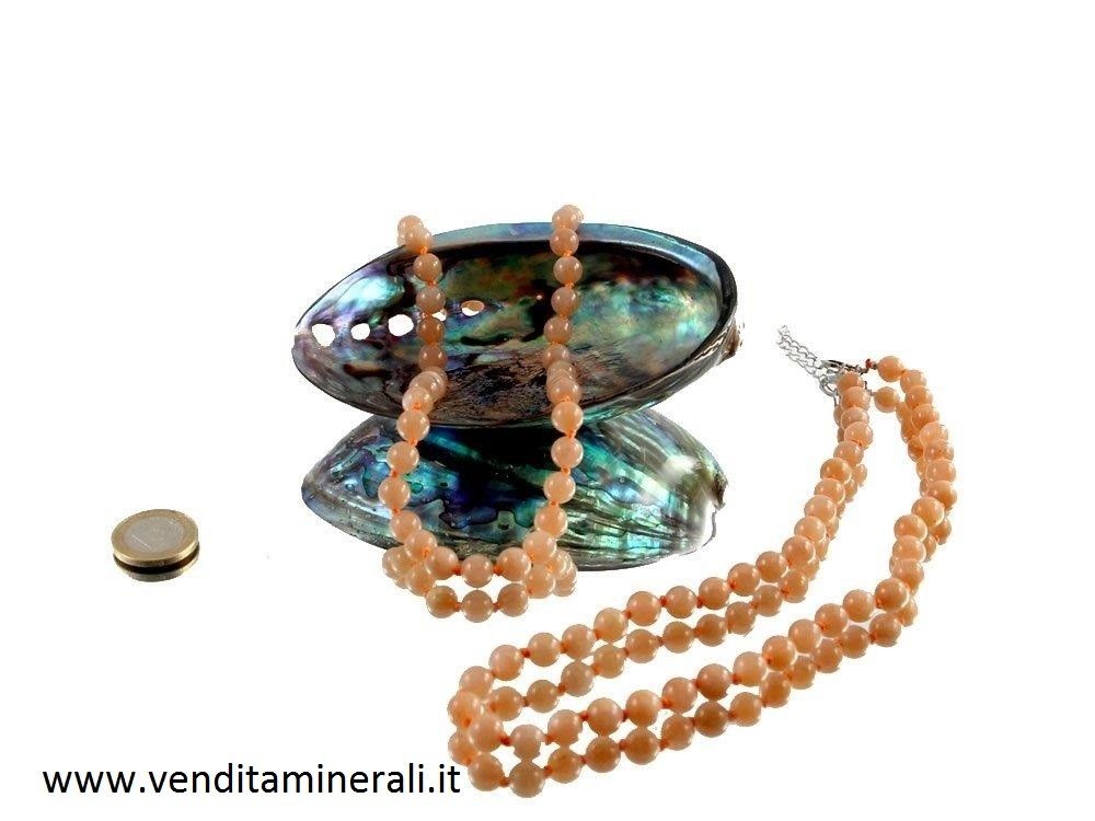 Dado di pietra di luna 8 mm / 50 cm