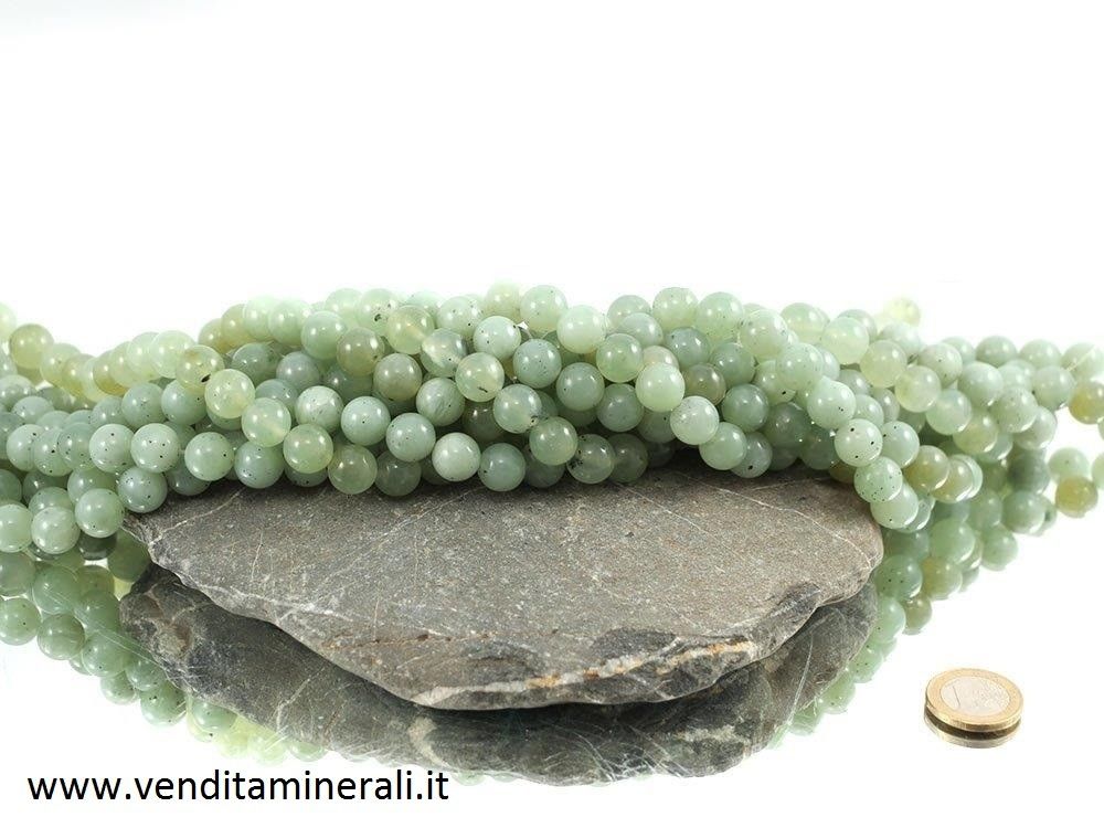 Collana di giada cinese da 12 mm