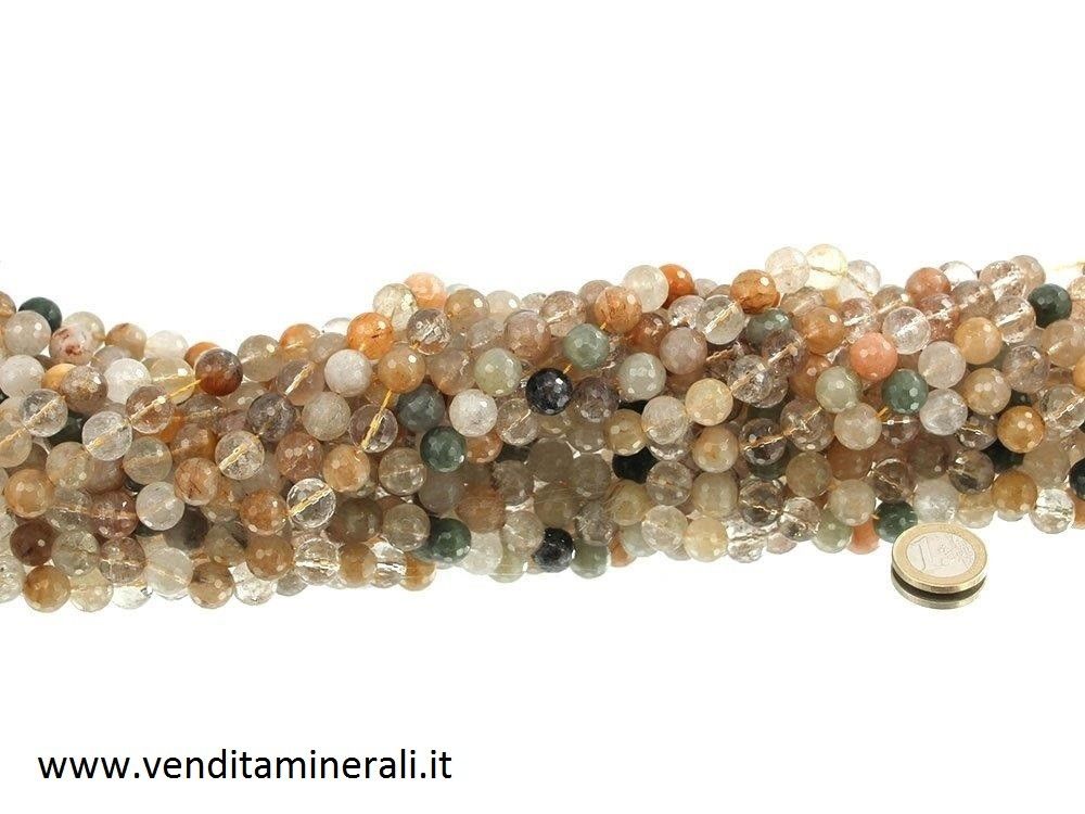 Collana sfaccettata multicolore